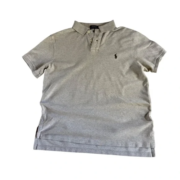 Polo Ralph Lauren Mens Short Sleeve Polo Shirt Tan Oatmeal Large - Picture 1 of 5